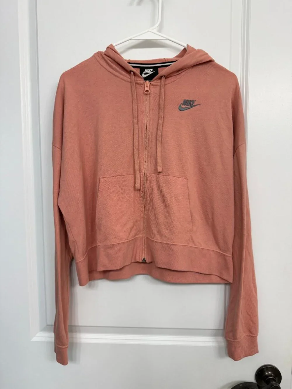 Nike Sportswear Gym Vintage Full Zip Hoodie Coral Pink S
